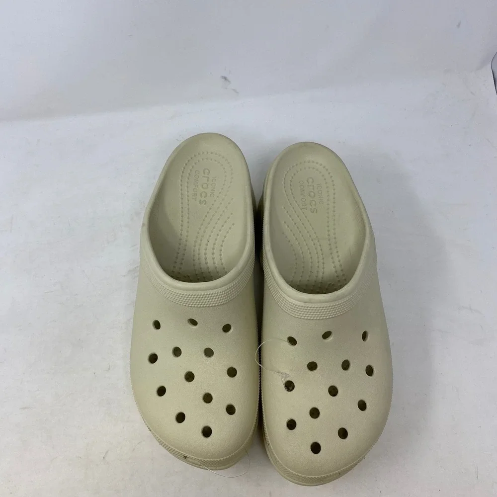 Crocs Siren Clog Bone Platform High Block Heel‎ Mens 10 Womens 12 208547